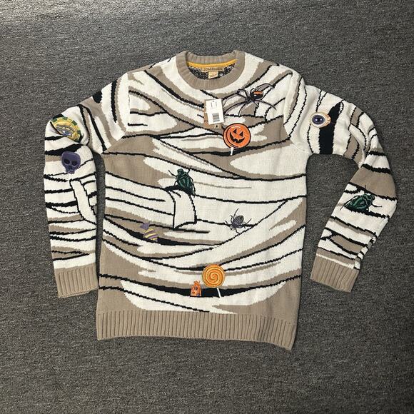 Blizzard Bay Halloween Mummy Crewneck Sweater, Men's Small - Picture 1 of 3